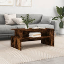vidaXL füstös tölgy színű szerelt fa dohányzóasztal 90x55x42,5 cm
