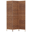 vidaXL barna 3 paneles vízijácint térelválasztó 122x180 cm