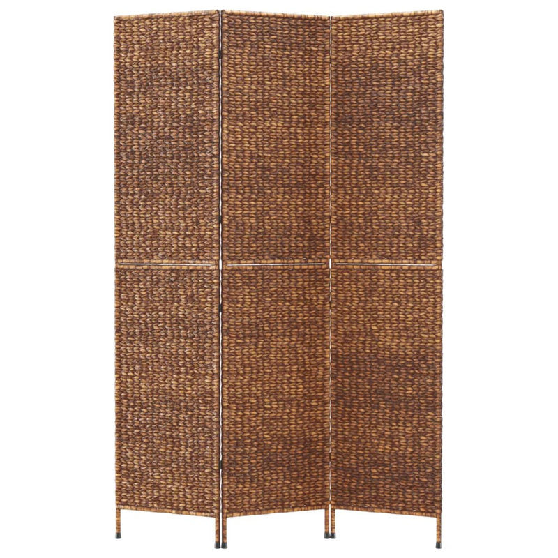 vidaXL barna 3 paneles vízijácint térelválasztó 122x180 cm