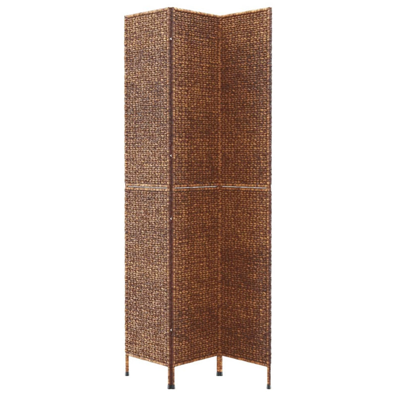 vidaXL barna 3 paneles vízijácint térelválasztó 122x180 cm