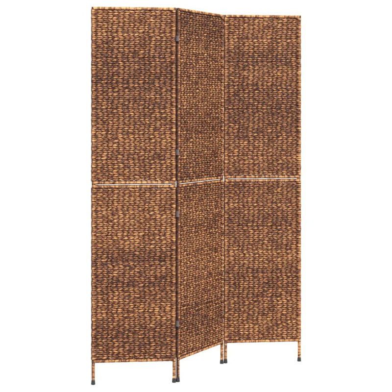 vidaXL barna 3 paneles vízijácint térelválasztó 122x180 cm