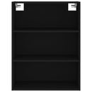 vidaXL fekete szerelt fa magasszekrény 69,5 x 34 x 180 cm