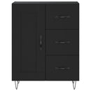 vidaXL fekete szerelt fa magasszekrény 69,5 x 34 x 180 cm