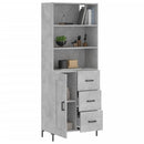 vidaXL betonszürke szerelt fa magasszekrény 69,5 x 34 x 180 cm