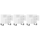 vidaXL 3 db magasfényű fehér szerelt fa tálalószekrény