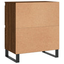 vidaXL 2 db barna tölgy színű szerelt fa tálalószekrény