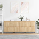 vidaXL 3 db sonoma tölgyszínű szerelt fa tálalószekrény