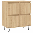 vidaXL 3 db sonoma tölgyszínű szerelt fa tálalószekrény