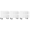 vidaXL 3 db fehér szerelt fa tálalószekrény