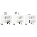 vidaXL 3 db magasfényű fehér szerelt fa tálalószekrény