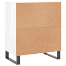 vidaXL 3 db magasfényű fehér szerelt fa tálalószekrény