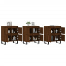 vidaXL 3 db barna tölgy színű szerelt fa tálalószekrény