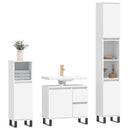 vidaXL 3 részes fehér szerelt fa fürdőszobai bútorszett