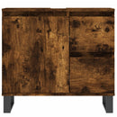 vidaXL 3 részes füstös tölgy színű szerelt fa fürdőszobai bútorszett