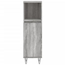 vidaXL 3 részes szürke sonoma színű szerelt fa fürdőszobai bútorszett