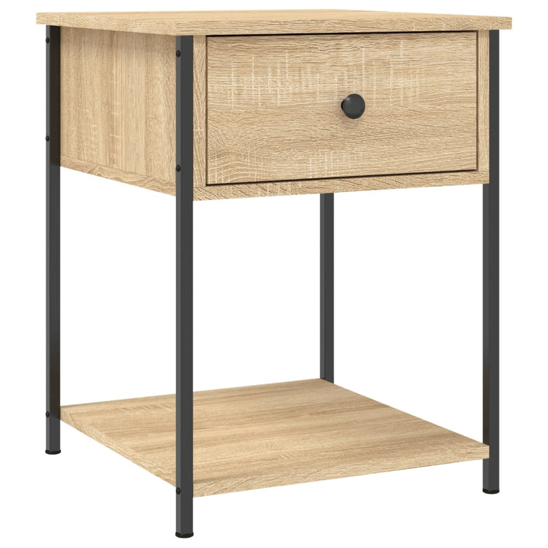 vidaXL 2 db sonoma tölgy színű szerelt fa éjjeliszekrény 44x45x58 cm