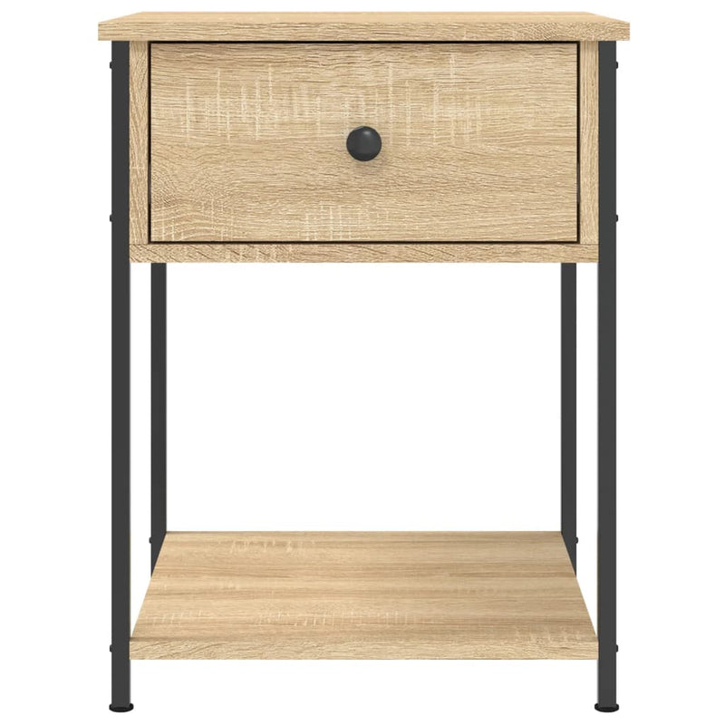 vidaXL 2 db sonoma tölgy színű szerelt fa éjjeliszekrény 44x45x58 cm