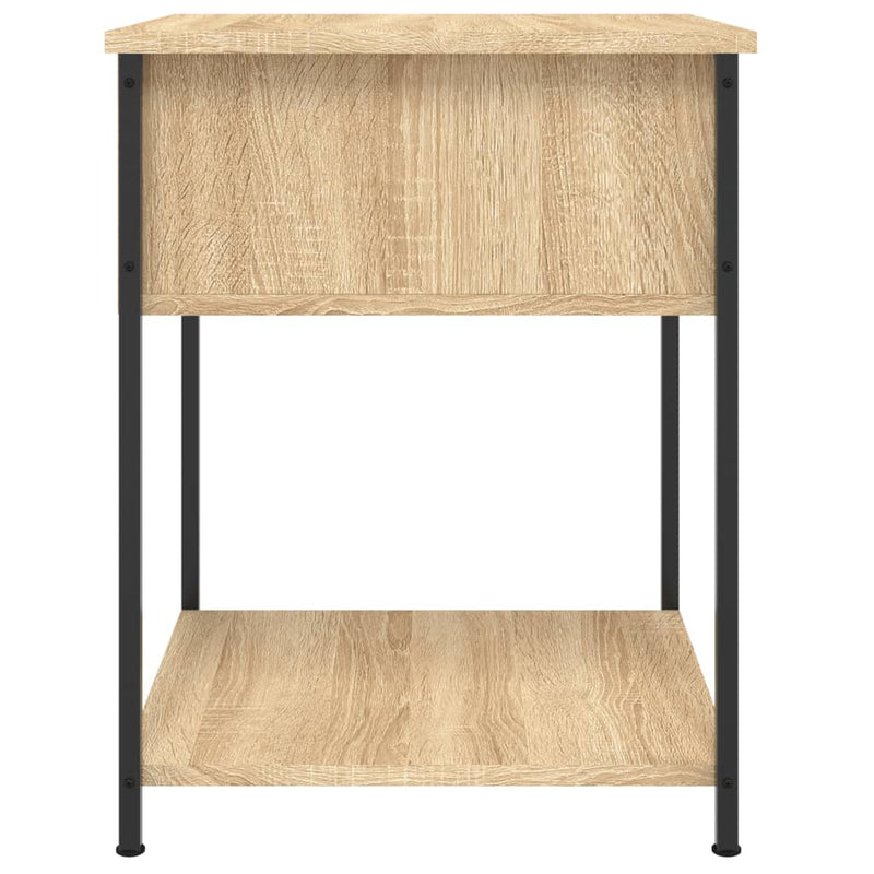 vidaXL 2 db sonoma tölgy színű szerelt fa éjjeliszekrény 44x45x58 cm