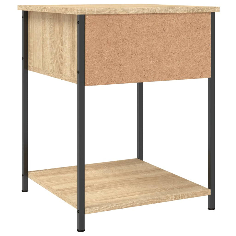 vidaXL 2 db sonoma tölgy színű szerelt fa éjjeliszekrény 44x45x58 cm