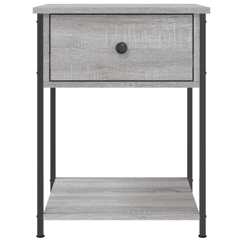 vidaXL 2 db szürke sonoma színű szerelt fa éjjeliszekrény 44x45x58 cm