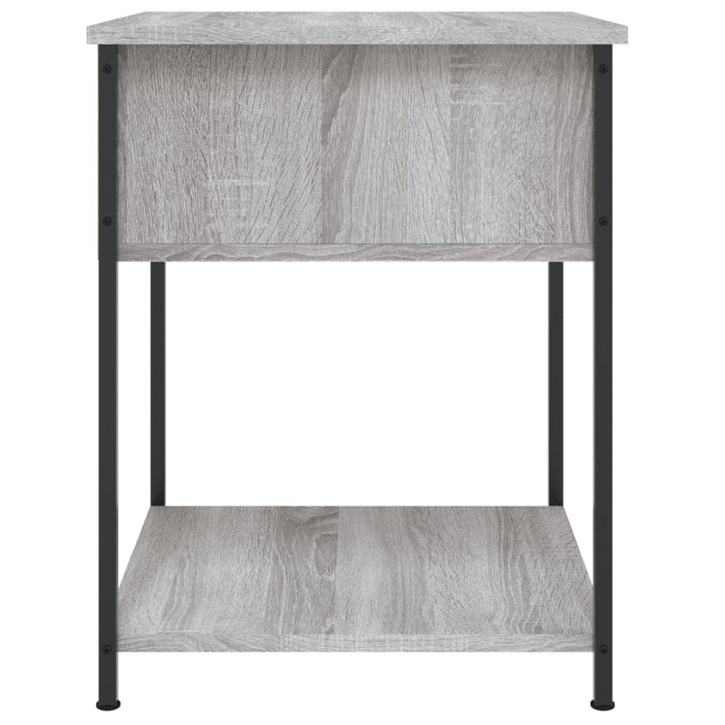 vidaXL 2 db szürke sonoma színű szerelt fa éjjeliszekrény 44x45x58 cm