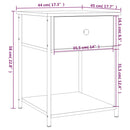 vidaXL barna tölgy színű szerelt fa éjjeliszekrény 44 x 45 x 58 cm