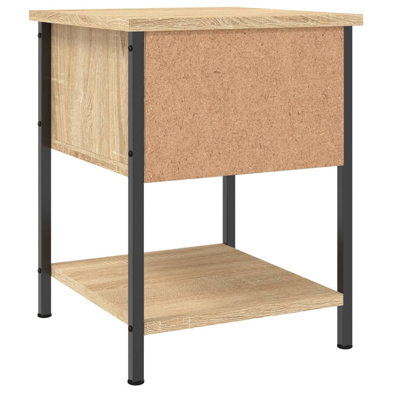 vidaXL 2 db sonoma tölgy színű szerelt fa éjjeliszekrény 34x35,5x45 cm