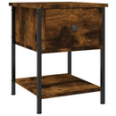 vidaXL 2 db füstös tölgy színű szerelt fa éjjeliszekrény 34x35,5x45 cm