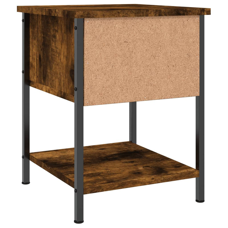 vidaXL 2 db füstös tölgy színű szerelt fa éjjeliszekrény 34x35,5x45 cm