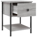 vidaXL 2 db szürke sonoma színű szerelt fa éjjeliszekrény 34x35,5x45cm