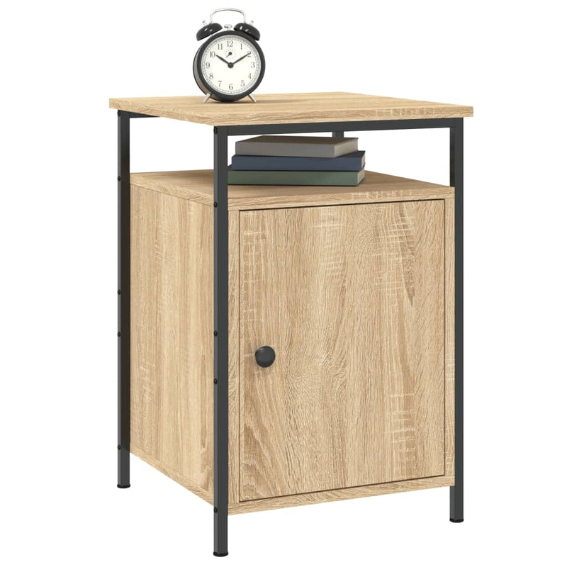 vidaXL 2 db sonoma tölgy színű szerelt fa éjjeliszekrény 40x42x60 cm