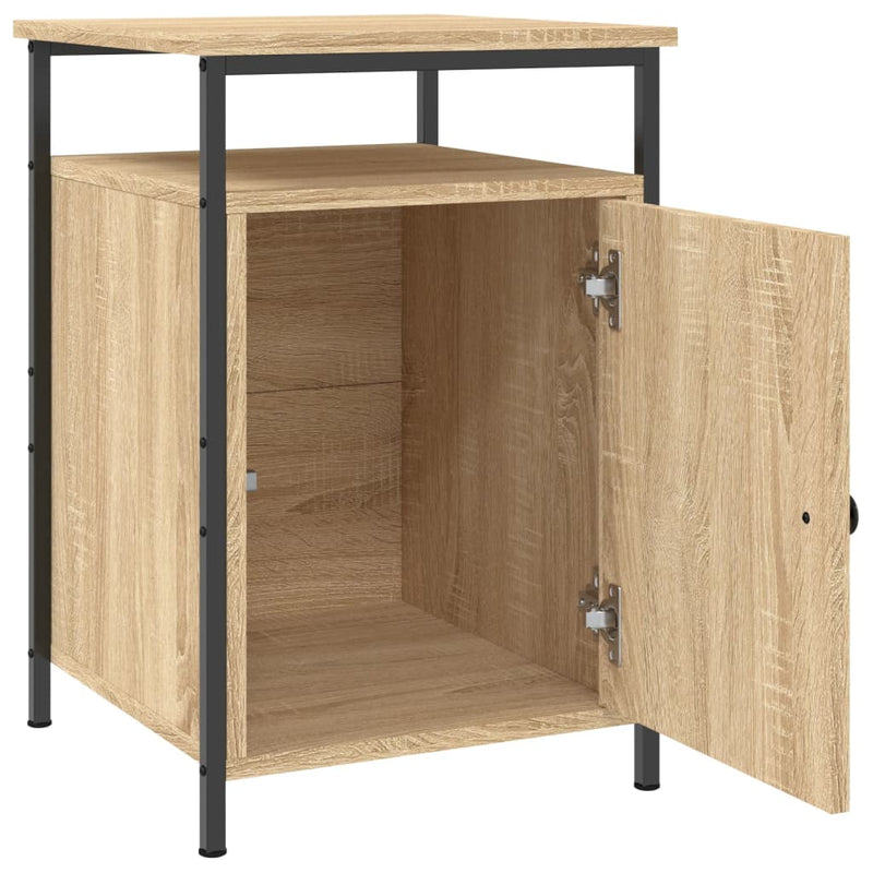 vidaXL 2 db sonoma tölgy színű szerelt fa éjjeliszekrény 40x42x60 cm