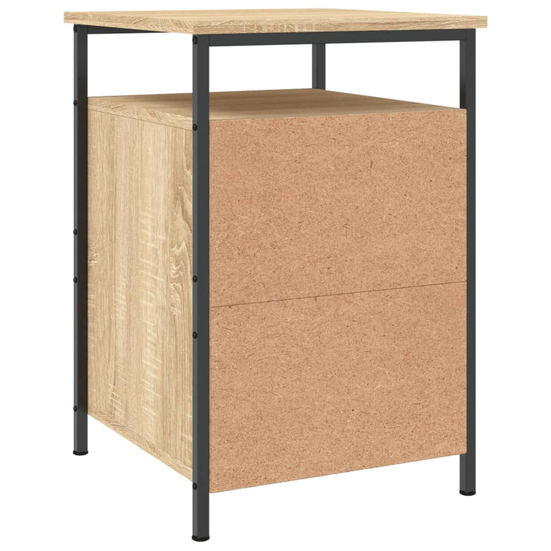 vidaXL 2 db sonoma tölgy színű szerelt fa éjjeliszekrény 40x42x60 cm