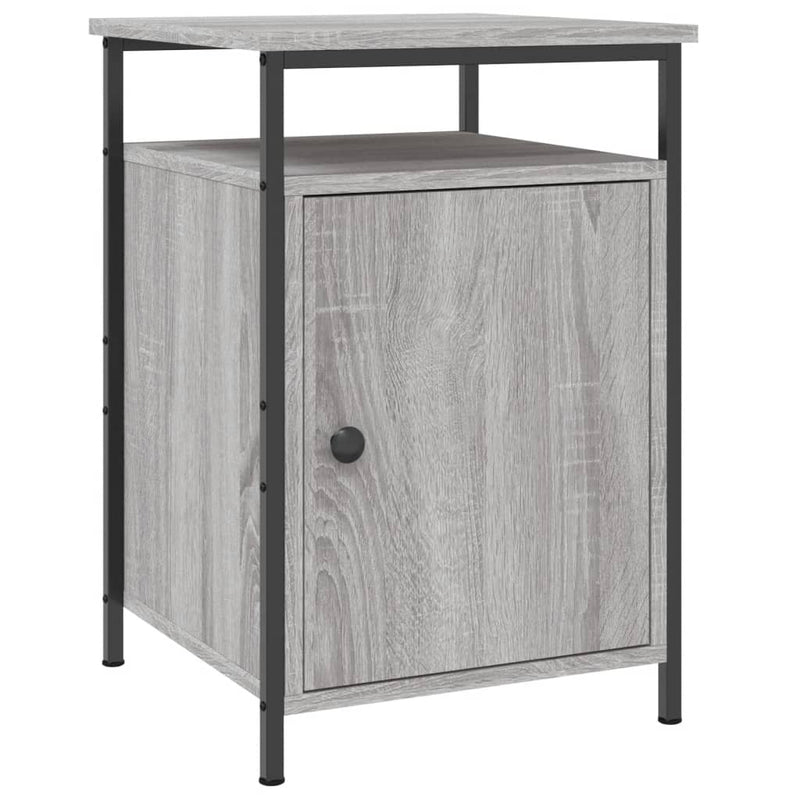 vidaXL 2 db szürke sonoma színű szerelt fa éjjeliszekrény 40x42x60 cm
