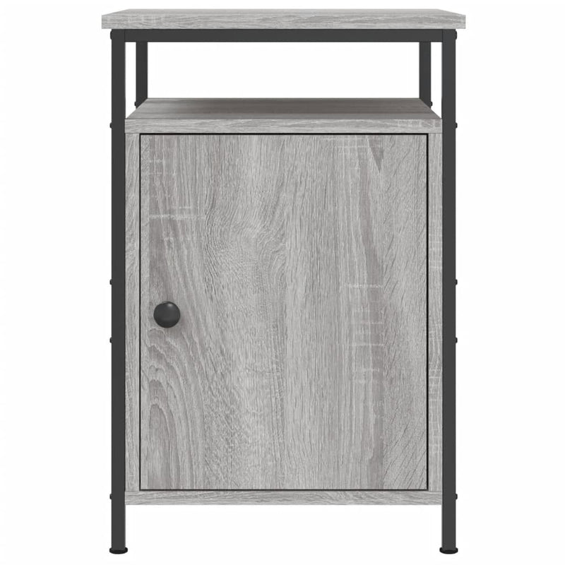 vidaXL 2 db szürke sonoma színű szerelt fa éjjeliszekrény 40x42x60 cm