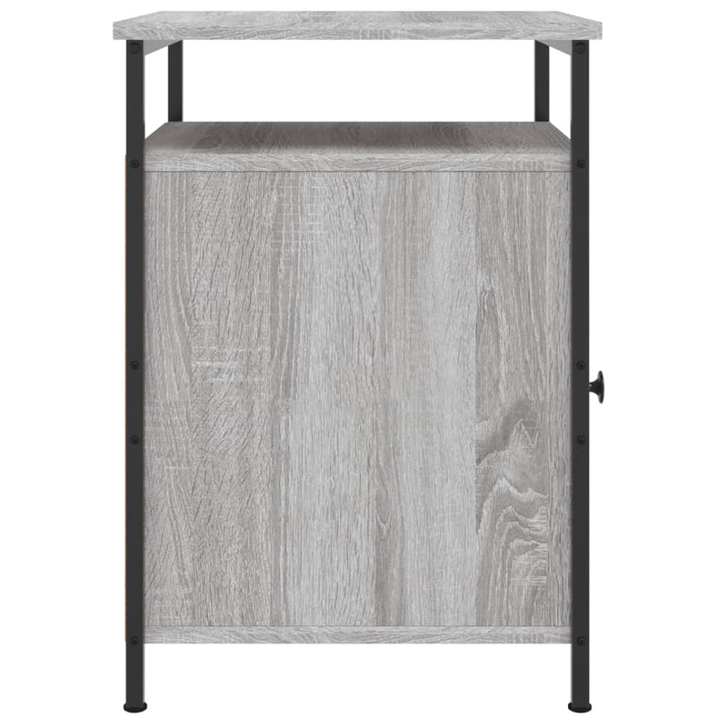vidaXL 2 db szürke sonoma színű szerelt fa éjjeliszekrény 40x42x60 cm
