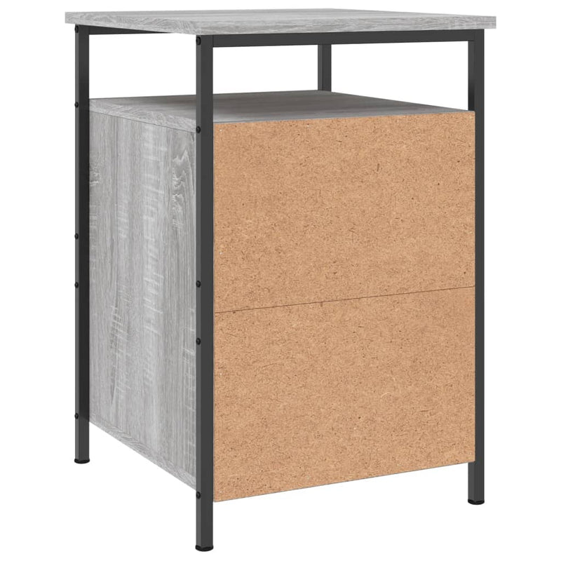 vidaXL 2 db szürke sonoma színű szerelt fa éjjeliszekrény 40x42x60 cm