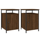 vidaXL 2 db barna tölgyszínű szerelt fa éjjeliszekrény 40 x 42 x 60 cm