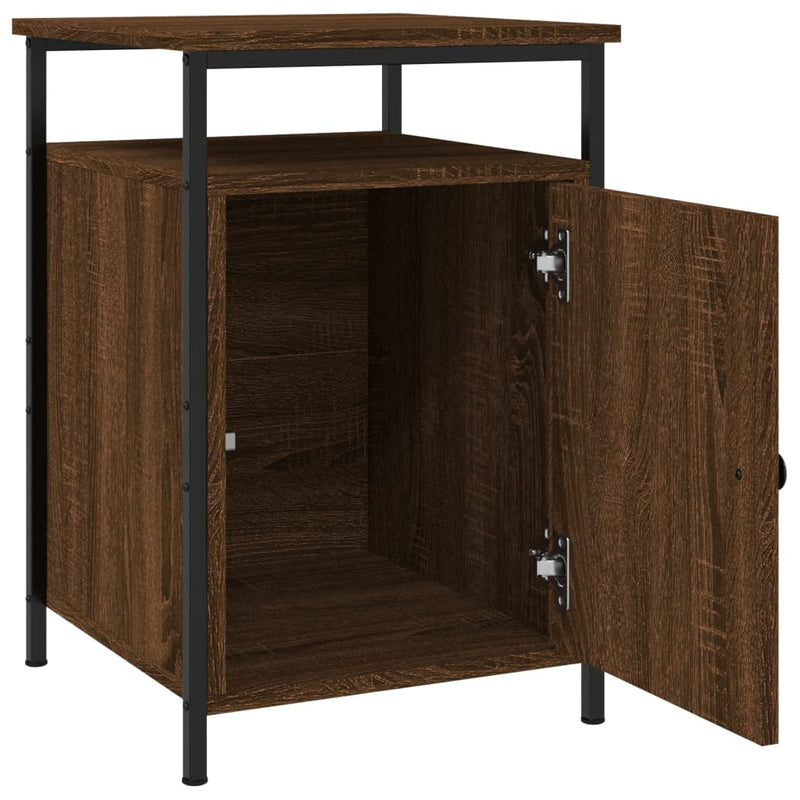 vidaXL 2 db barna tölgyszínű szerelt fa éjjeliszekrény 40 x 42 x 60 cm
