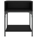 vidaXL 2 db fekete szerelt fa éjjeliszekrény 40x41x50 cm