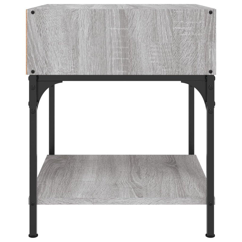 vidaXL 2 db szürke sonoma színű szerelt fa éjjeliszekrény 40x41x50 cm