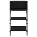 vidaXL 2 db fekete szerelt fa éjjeliszekrény 35x34,5x70 cm