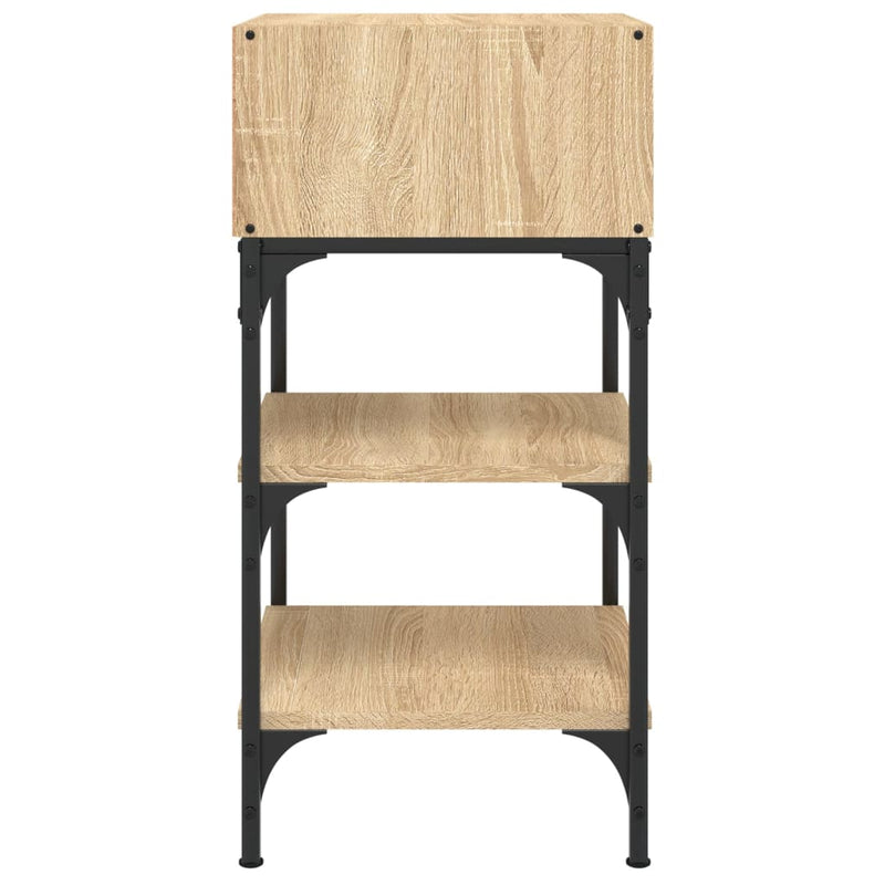 vidaXL 2 db sonoma tölgy színű szerelt fa éjjeliszekrény 35x34,5x70 cm