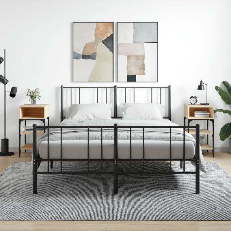 vidaXL 2 db sonoma tölgy színű szerelt fa éjjeliszekrény 35x34,5x70 cm