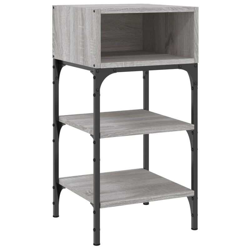 vidaXL 2 db szürke sonoma színű szerelt fa éjjeliszekrény 35x34,5x70cm