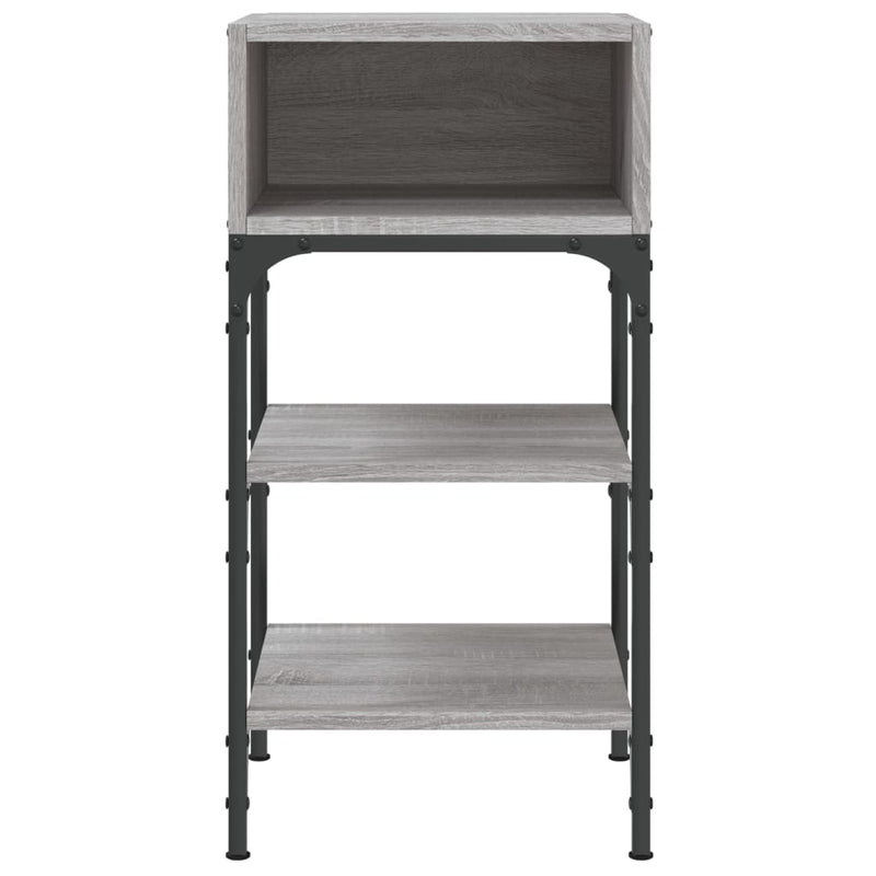 vidaXL 2 db szürke sonoma színű szerelt fa éjjeliszekrény 35x34,5x70cm