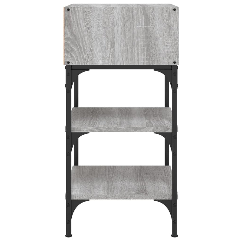 vidaXL 2 db szürke sonoma színű szerelt fa éjjeliszekrény 35x34,5x70cm