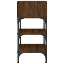 vidaXL 2 db barna tölgy színű szerelt fa éjjeliszekrény 35x34,5x70 cm