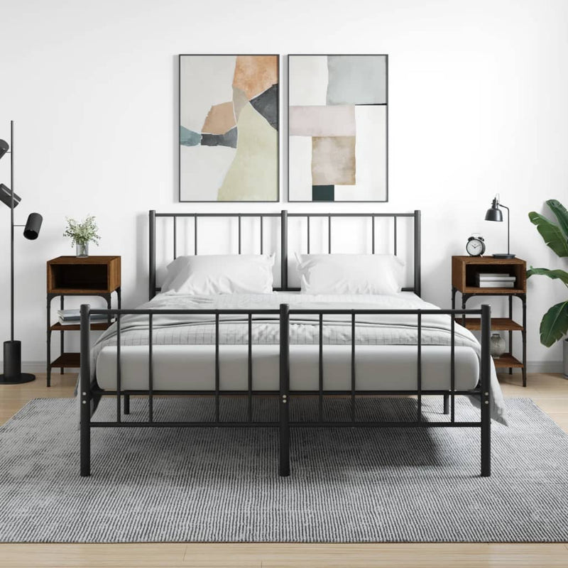 vidaXL 2 db barna tölgy színű szerelt fa éjjeliszekrény 35x34,5x70 cm