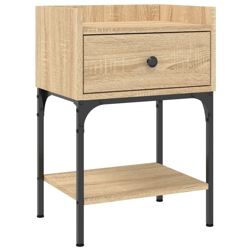 vidaXL 2 db sonoma tölgy színű szerelt fa éjjeliszekrény 40,5x31x60 cm
